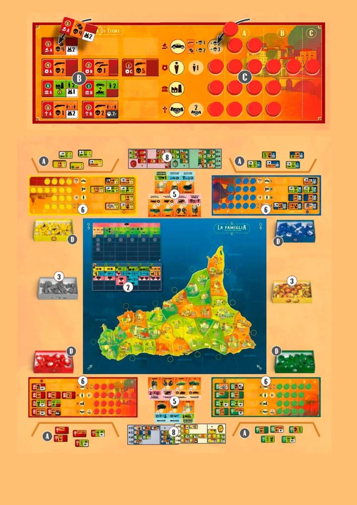 Gra planszowa - La Famiglia. Wielka wojna mafijna